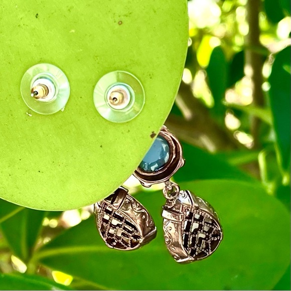 CHICO'S Brown Queen's Royal Jewels Earrings Dangle Glamour Event Designer Trendy - Picture 11 of 13